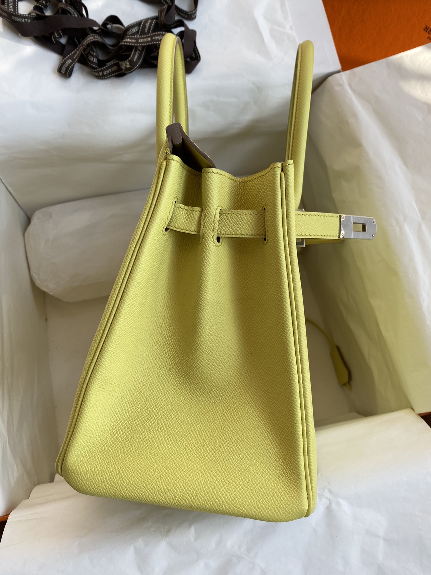 Hermes Birkin 30CM Epsom Leather Handbag Jaune Poussin